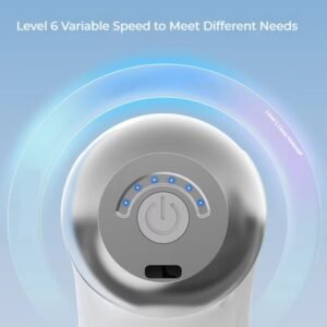 Mini Percussion Massage Gun – HeatedCold Therapy with 9 Massage Heads, 6-Speed Brushless Motor