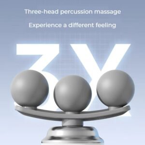 Mini Percussion Massage Gun – HeatedCold Therapy with 9 Massage Heads, 6-Speed Brushless Motor