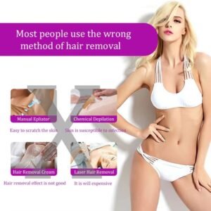 Portable Rechargeable Epilator – Painless Laser Hair Removal Device for Women